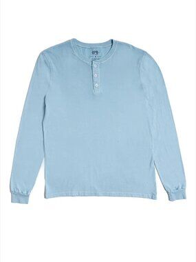Original Paperbacks Turquoise Long Sleeve Henley/20127